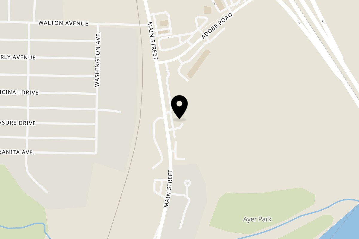 Map showing the location of Main Street Deli Red Bluff on 2130 Main St Ste A in Red Bluff